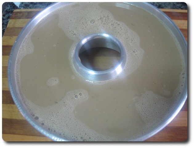 Como veis llega casi hasta el borde en mi molde de litro y medio.